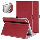 DTTO iPad Mini 4 Case, Premium Leather Folio Stand Cover Case with Multi-Angle Viewing and Auto Wake-Sleep Function, Front Pocket for Apple iPad Mini 4 - Red
