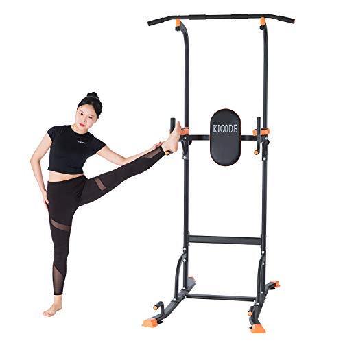 Kicode Power Tower, Pull up Dip Station with Push Up Bars, Strength Training Exercise Home Gym Equipment, Adjustable Height Heavy Duty Workout Stand Station for Home, Gym, Office, Outdoor - Thumbnail 7