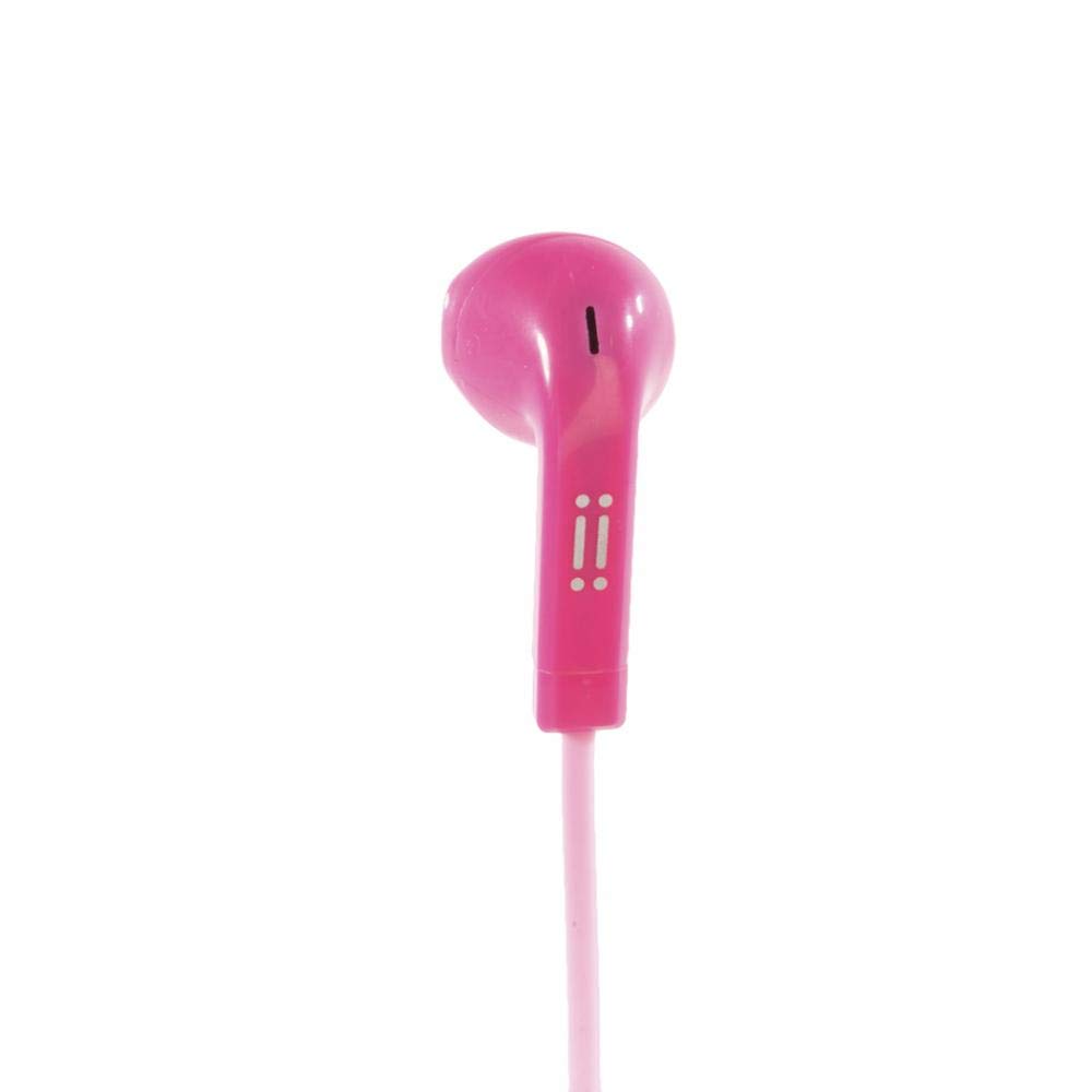 aiino - POP earphones with ergonomic adapters,n silicone, Anti tangle, Universal compatibility, Multifunctional microphone - Pink