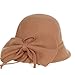 VECRY Women's 100% Wool Bucket Hat Felt Cloche Bow Dress Winter Hats