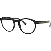 Emporio Armani EA4152 Round Eyeglasses for Men | In Matte Black, Matte Blue &amp; Matte Havana. Bonus kit: cleaning spray, cloth, screwdriver &amp; mirror. Lightweight durable frame.