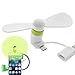 HOMEFUN Six pieces/Set-2in1 Portable Handheld Electric Hand Micro USB with 8Pin mini Fan for iPhone 6 6s SE Samasung s7 s7 Edge S6 S6 Edge iOS and Android Phones,Outdoor Cooling Fan Tool