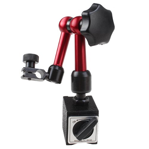 AGPtek 3-joint Red Adjustable Magnetic Base Holder for Digital Dial Indicator