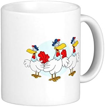 Pioenfly Three French Hens Classic White Coffee Mug