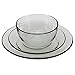 Anchor Hocking 12-Piece Presence Dinnerware Set, Clear