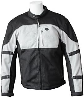 RoadDog Hurricane Mesh Motorcycle Riding Jacket Silver Men's 2X Large