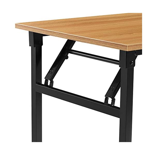 Neuhaus Klapptisch - 120 x 60 x 75-76,4cm Schreibtisch BÃ¼rotisch Computertisch Tisch Klappbar Buche/Schwarz – Bild 7
