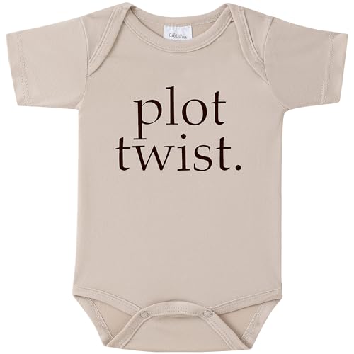 BIBIBLISSBABY Plot Twist Baby Announcement Onesie,Pregnancy Announcement Outfit for Grandparents to be,Baby Shower Reveal