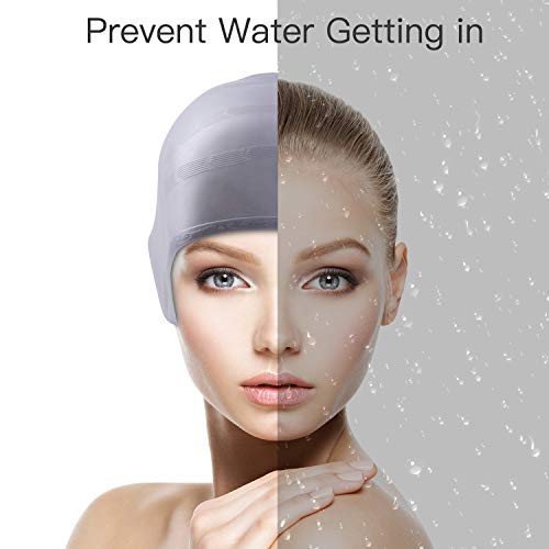 image for Yostyle Swim Cap, Silicone Swimming Caps for Long Hair - 3D Ergonomic 