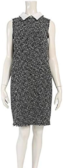 Amazon セオリー Theory ツイード ワンピース ノースリーブ ウール 黒 白 17ss 中古 ワンピース チュニック 通販