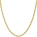 Lifetime Jewelry Gold Necklaces for Women & Men [ 2mm Rope Chain ] with Up to 20X More 24k Plating Than Other Necklace Chain - Durable Gold Necklace with Free Lifetime Replacement Guarantee 16