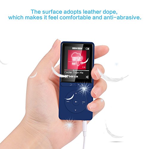 AGPTEK-16GB-MP3-Player-Lossless-Sound-Music-Player-with-FM-RadioVoice-Recorder-Supports-up-to-64GB-80-Hours-PlaybackA20S-Dark-Blue