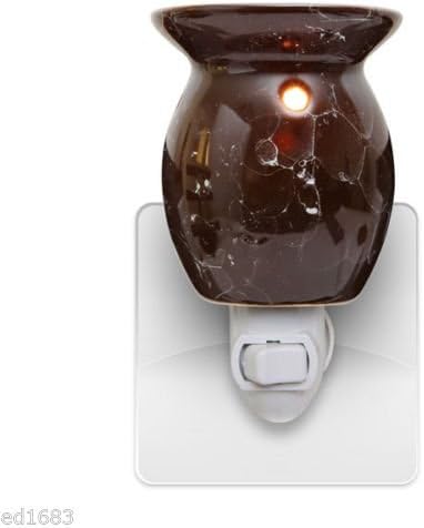 Marble Style Electric Scented Wax Tart Oil Plug in Warmer Burner Night Lamp