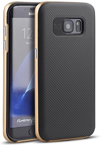 mc-dingar FULLMOON(TM) Ultra Thin Slim Design Soft Hybrid PC Bumper Case Cover For Samsung Galaxy S7 (Gold)