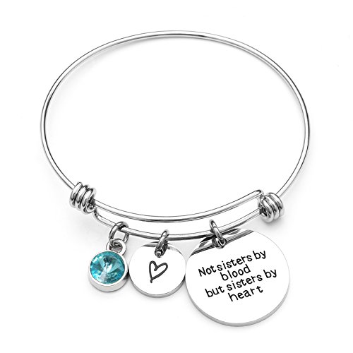 Best Friends Bracelets- Not Sisters by Blood But Sisters by Heart Bracelet- Sister Jewelry (March)