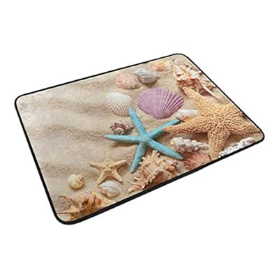 Glaphy Beach Seashells Starfishes Door Mats Non-Slip Doormat Absorbent Area Rugs Home Front Door Bathroom Indoor Decor… 41TUdMSY8oL
