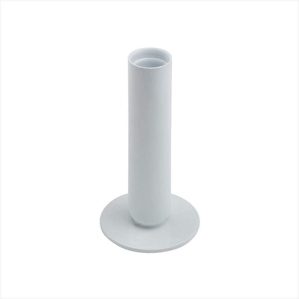 NKlaus 2x Candle Holder 12cm high Candle Stand White Christening Candle Holder for table candles up to Ø 2cm stick candles Wedding Decoration 2869
