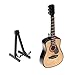 MonkeyJack 1/6 Action Figures 12inch Dolls Musical Accessory Wood Guitar Model with Stand & PU Box Home Office Decor