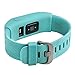 WITHit Designer Sleeve Compatible with Fitbit Charge/Fitbit Charge HR - Band Cover (Vines Teal/White)