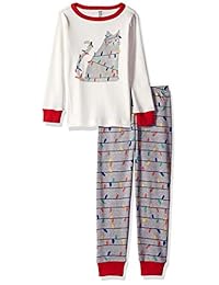 Gymboree - Pijama de manga larga ajustada de 2 piezas para niñas