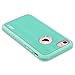 ULAK iPhone 8 & 7 Case, Shock-Absorbing Flexible Durability TPU Bumper Case, Durable Anti-Slip, Front and Back Hard PC Defensive Protection Cover for Apple iPhone 7 4.7, Mint Green/Grey