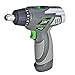 Genesis GLSD72A 7.2V Lithium-Ion 2-Speed Screwdriver, Grey, 1/4-inch chuck with Trigger Activated LED light, Battery Charger, and 8-Piece Accessory Drill and Driver Bit Set