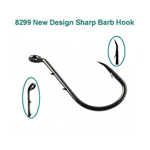 Carbon-Steel-Hooks-Extra-Sharp-Black-Barb-Fishhooks-11-Sizes
