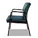 Alera Reception Lounge Series Guest Chair, Mahogany/Black Leather