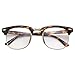 Kids Nerd Glasses Half Frame Clear Lens Geek Costume Children's (Age 3-10) Tortoise/Gold