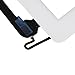 Mimi Touch Screen Digitizer Assembly for White Apple iPad 4 Model A1458, A1459, A1460 + Home Button + Face Camera Frame + Adhesive Tape