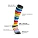 NEWZILL Medical Compression Socks for Women & Men Circulation 20-30 mmHg, Best for Running Athletic Hiking Travel Flight Nurses (Rainbow Stripes, XXL)
