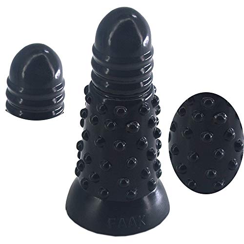 Silicone Made Butt Plug Anal Sex Toy with Massage Bumps Stimulator Adult Game Gay Sex Toy Training Tool FAAK Big Size Black