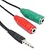 3.5mm Audio Jack to Headphone Microphone Splitter Converter Adaptor Cable (Specially Design for Mobile phones and Tablet Only)
