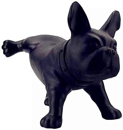 彫刻 置物・オブジェ ブルドッグの像の動物のジュエリー犬の彫刻樹脂工芸品の陳列窓口のオフィスのホテルリビングルーム家の装飾装飾アート置物 工芸品の彫刻 (Color : Black)