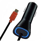 New Rapid Fast Samsung Galaxy S8/ S8+ Note 8 Motorola Droid Z/Z Force/Z Play Type C USB-C Car Charger - Pixel / Pixel XL 2 Nexus 6P 5X LG G5 G6 V20 OnePlus2 - Black / Blue LED - Wholesale Wireless