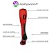 MadSportsStuff Player Id Jersey Number Socks Over The Calf Length Red and Black