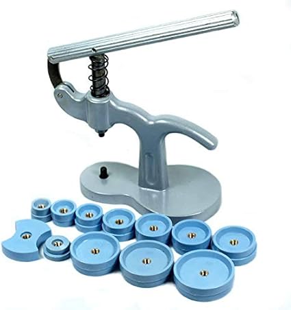 Pressa Per Orologi Con 18 Piastre | Chiusura Cassa | Kit Riparazione Batterie - Foto 13
