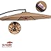 Sundale Outdoor 10 Feet Aluminum Offset Patio Umbrella with Crank and Cross Bar Set, Cantilever Umbrella for Deck, Garden, Backyard, 8 Steel Ribs, 100% Polyester Canopy Shade (Tan)