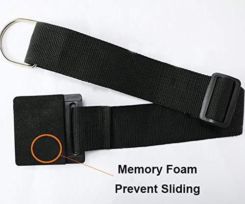 Cello Endpin Anchor Non-Slip Stopper Holder Adjustable Fixing Strap with O-Ring Bow Rosin,Anti Slip Scratch Skid Thick Sponge Pad Stand Rest Stop Belt for Cellist Double Bass Practice Performance - Thumbnail 2