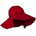 Big Cotton Wide Floppy Brim Hat - Red (For Big Head)