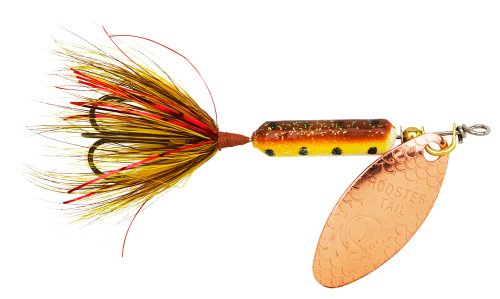 Yakima Bait Wordens Original Rooster Tail Spinner Lure, Copper Tinsel Brown Trout, 1/4-Ounce