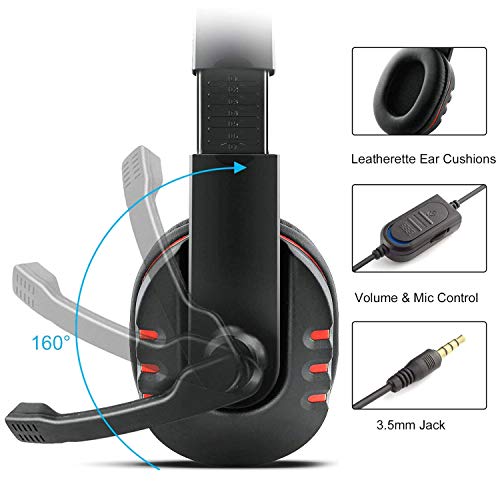 Zeion Gaming Headset Headphone with Microphone Replacement for PS4, PS5, Nintendo Switch