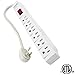Topzone T-Type Style 06-TZN7896 6 Outlet Power Strip (White, 1.5 Feet)