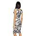 Misaky Flower Vintage Print Elegant Silm Pencil Sleeveless Dress