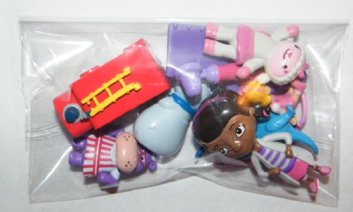 Disney Doc McStuffins Deluxe Mini Figure Set Toy Playset of 12 with Doc, Lambie, Stuffy, Chilly, Heart Diary, Medical Bag with Stethescope, Fire Truck, Doll and More!