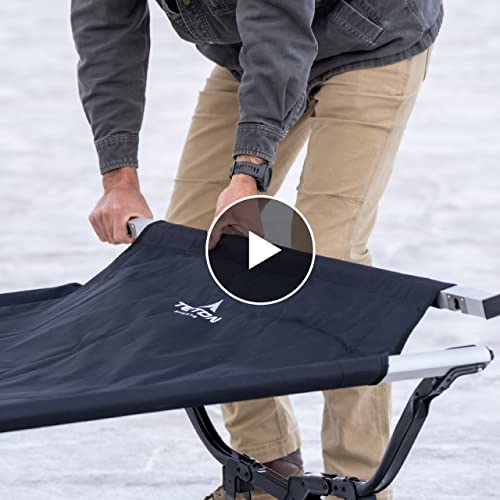 TETON Sports Camping Cot with Patented Pivot Arm Folding Camping Cot