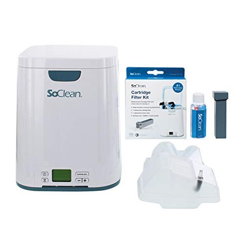 SoClean 2 CPAP Equipment Cleaner & Sanitizer Bundle with Airsense 10 Adapter & Extra Cartridge Filter Kit