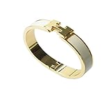 Gotomore 2015 Summer Popular Stylish Stainless Steel Anti-allergic H-shaped Buckle Bracelet Bangle -Gold + White