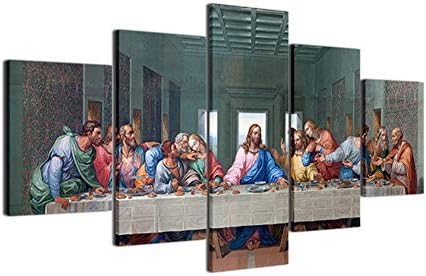 RZZX 3D Wulian Last Supper HD Ink Painting Home wall decorative canvas painting Detachable self-adhesive mural Chemical fiber cloth Bedroom/living room/study