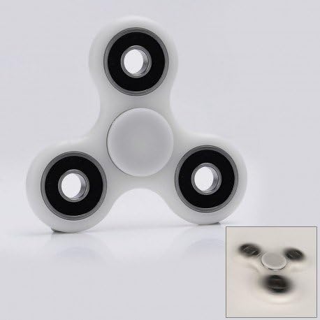 Fidget Spinner Toy stainless steel Bearing High Speed Perfect For Anti Stress, ADHD, Anxiety, and Autism Killing Time For Kids/Adult 7 Colors (White)